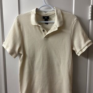 Men's H&M Cream Polo Shirt